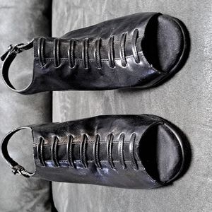 A2 by Aerosoles Black Peep Toe Heel size 9.5